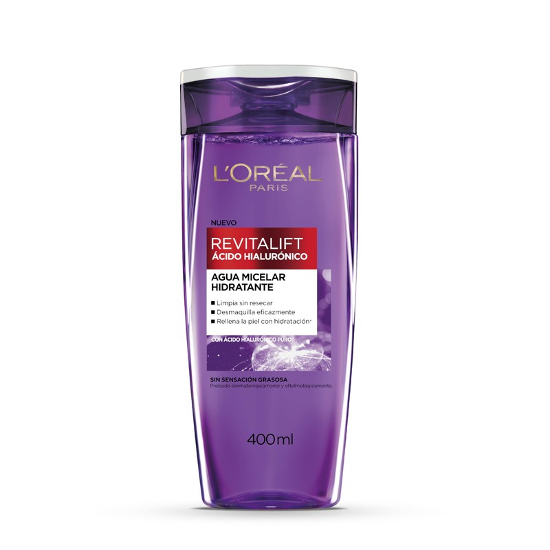 L'Oréal Paris Agua Micelar Revitalift Ácido Hialurónico, 400ml