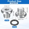 sourcing map 4Pcs M5x0.8 Inner Hex Head Pipe Fitting Plug,