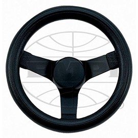 Steering Wheel, 10 Diameter, 2 Dish, 3 Spoke, 3 Bolt, Compatible with Dune Buggy