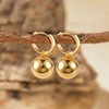Gold Hoop Dangle Earrings for Women, Small Ball Drop Earrings