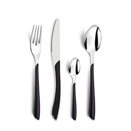 Amefa ECLAT 24-Piece Cutlery Set, Black