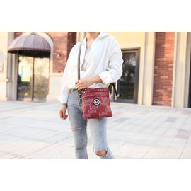 MKF Collection Crossbody Bag for Women, Vegan Leather Triple Zipper Handbag Crossover Bag Purse Shoulder Bag Strapby Mia K