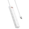 Elecom ECT-1530WH Power Strip, Lightning Guard, 10 Outlets, 2 Plug-In