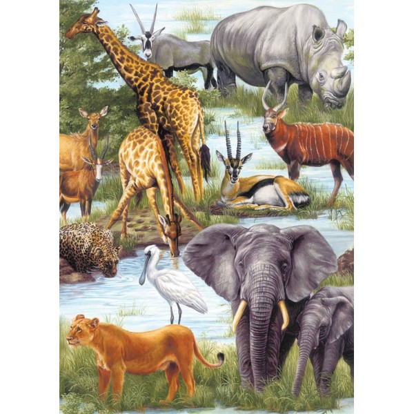 Springbok's 60 Piece Children's Jigsaw Puzzle Animal Kingdom - Made in USA