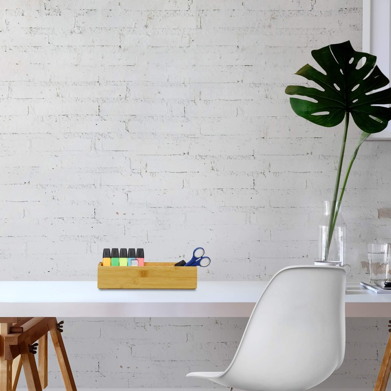 Relaxdays 2 x Storage Boxes Bamboo Stackable Natural Look Storage