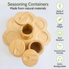 SLS Home essentiæls Set of 8 Bamboo spice Jars with
