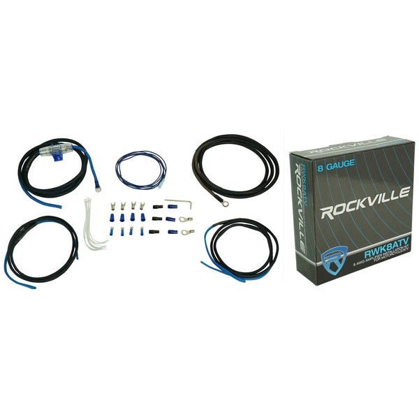 Rockville RWK8ATV OFC Copper 8 AWG Gauge Amp Installation Wire