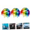 ULTECHNOVO 3pcs Reflective Rainbow Lip Car Decal Durable Automobile Sticker