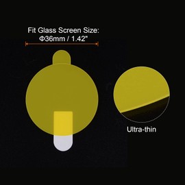 sourcing map Pack of 5 Protective Films 36 mm Soft PET Anti-Fingerprint HD Smartwatch, Suitable for Flat Watch