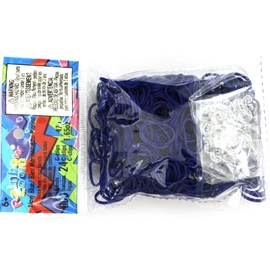 Rainbow Loom Refill Twistz Bandz Rubber Band + C-clips - Navy Blue