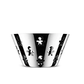 Alessi Girotondo Fruit Bowl with Openwork Rim Stainless Steel