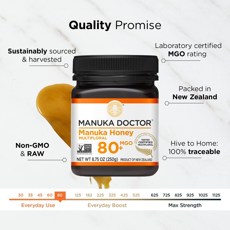 Manuka Doctor - MGO 80+ Manuka Honey Multifloral, 100% Pure