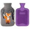 HomeTop Premium Classic Rubber Hot Water Bottle with Cute Knit