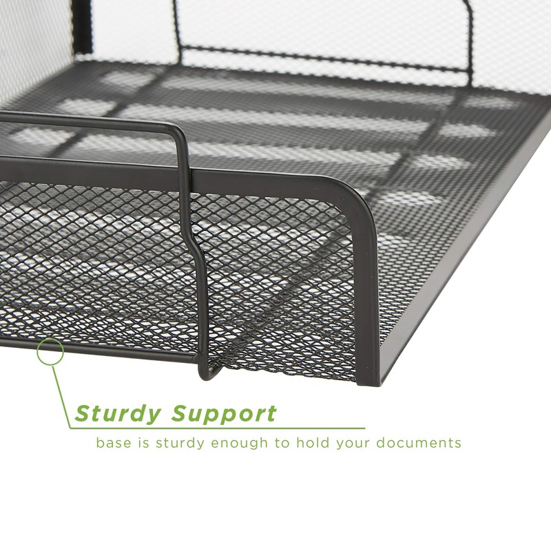 Mind Reader Desk Document 4 Pack Stackable Tray, 2 Piece,