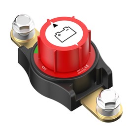 Side Post Battery Disconnect Switch, On/Off 12-48V Side Post Battery Switch Heavy-Duty Battery Disconnect Switch for Cars, Vehicles, RVs, and Boats