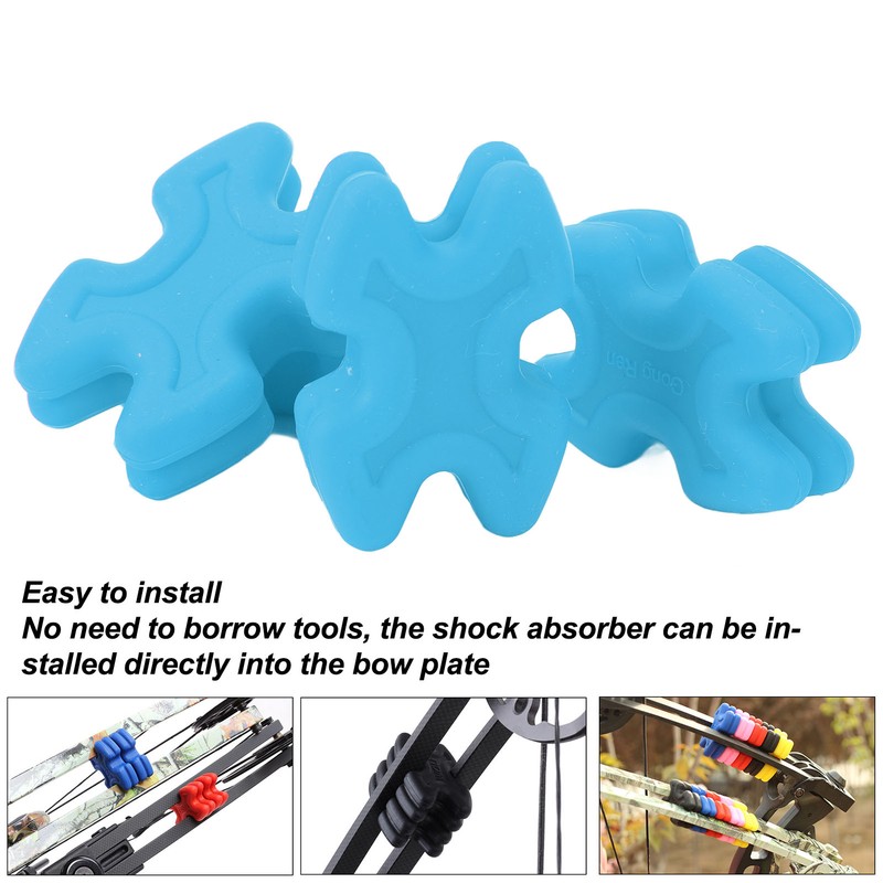 4pcs Bow Limb Dampener Wear Resistant Rubber Reducing Noise Vibration