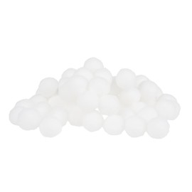 Rayher 7651202 Pompons, 15 mm, SB-Btl. 60 Stück, weiÃŸ