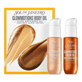 Sol de Janeiro Glowmotions, Set de Aceites Corporales Brillantes, Rio Sunset y Copacabana Bronze, Tamaño viajero 30ml | Edición Limitada