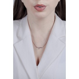 Sterling Silver 0.03 Ct Canadian Diamond Wave Necklace (H-I Color, SI2-I1 Clarity) by POLAR LIGHT DIAMONDS