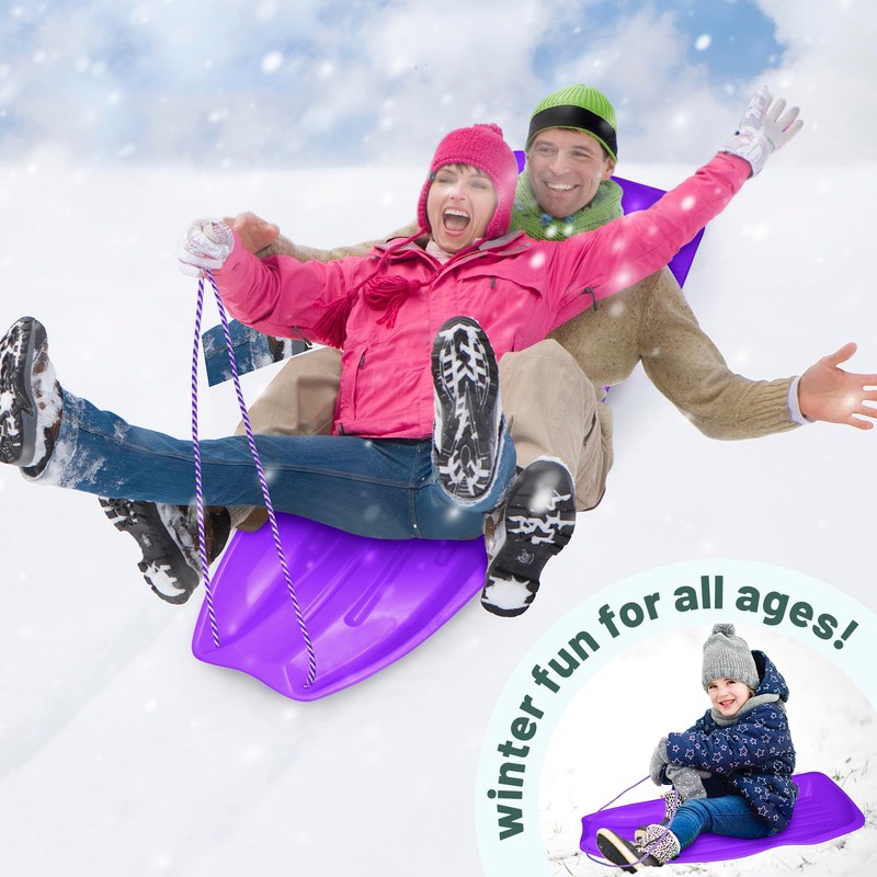 Slippery Racer Downhill Xtreme Flexible Adults and Kids Plastic Toboggan