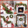 ROMOT 24 Bolas de Navidad, Tela de Terciopelo, Adornos Navideños