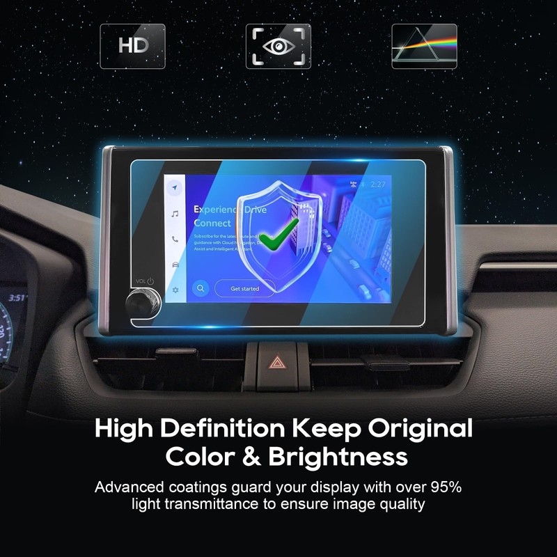 For RAV4 2023-2025 Screen Protector - Compatible with RAV4 (LE/XLE/Adventure/XLE