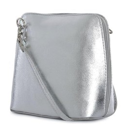 LeahWard® Faux Leather Cross Body Handbags Shoulder Bag For Women Across Body Bags 16 (SILVER)