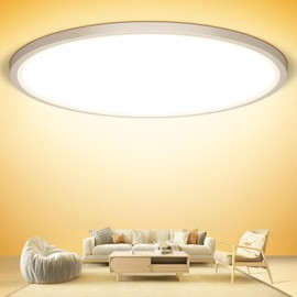 NIBSHOOM Ceiling Light LED Ceiling Light Round Flat 3000 K, 24 W / 2400 LM/IP44 Waterproof Ultra Thin Bathroom Lamp Ceiling Modern Simple Ceiling Lamps for Bedroom Living Room Hallway Kitchen Office