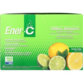 Ener-C Lemon Lime Flavor 1000MG Vitamin C Electrolyte Drink Mix, Non GMO, Gluten Free, 30 Packets