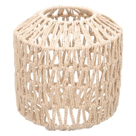 BESTonZON Macrame Lampshade Hand-Woven Paper Rope Boho Pendant Light Shade Ceiling Light Chandelier Lamp Cover Decorative for Living Room Bedroom