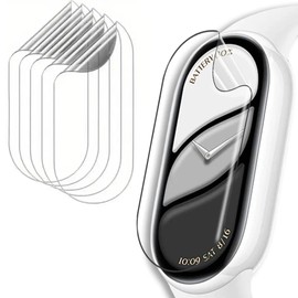 Yiranzix 6pcs Flexible Hydrogel film for Xiaomi Mi Smart Band 10 (2025) / Band 10 NFC1.72“ Smartwatch HD Clear Soft TPU Screen Protector Gel film Ultra-thin, Automatic Repair