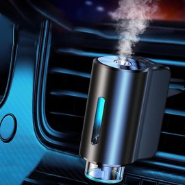 Smart Air Freshener for¬†Vehicle, Car Air Freshener Diffuser with 3 Adjustable Modes, Car Aromatherapy Machine for Car Home Office Bedroom, Gift for Friend,¬†Automotive Electrical Appliances, Automotive Accessories,¬†Men Gifts:_Black_Hilton & 3counts Essential Oil