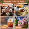150Pcs Coffee Stirrers Stir Sticks Wooden Beverage Mixer with Round
