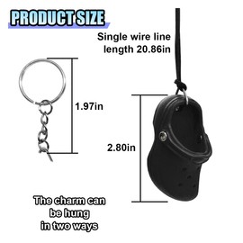 Cute Shoes Hanging Car Air Freshener, Swinging Car Rear View Mirror Charm, Auto Aromatherapy Diffuser, Mini Shoes Decoration Pendant for Cars Trucks SUVs (Black)