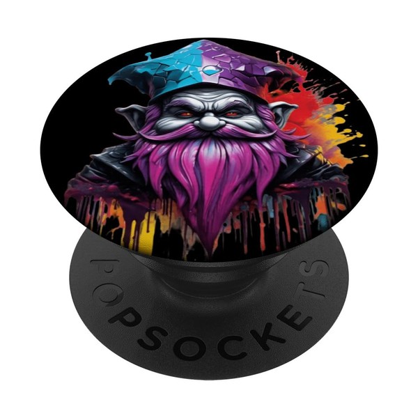 Unique Rainbow Evil Gnomes Fantasy Medieval Graffiti Graphic PopSockets Swappable