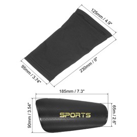 PATIKIL Soccer Shin Guards Sleeves with Pocket, EVA Calf Shin Pads Cushion Sports Protective Equipment, Black L