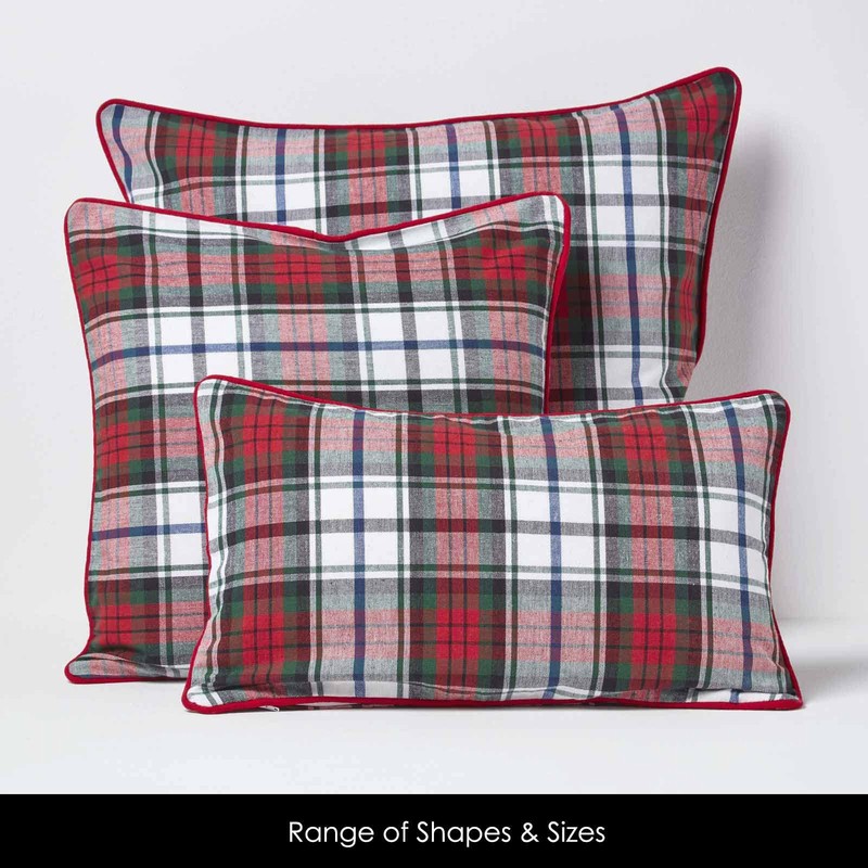 HOMESCAPES - 100% Cotton - MacDuff Tartan Check - Cushion