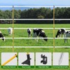CYM-INSIST 24Pcs 48in Fiberglass Step-in Electric Fence Posts