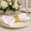 6 PCS Gold Metal Napkin Rings - Elegant Twisted Wire