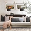 ZWJD Rustic Grey Cushion Cover, 55 x 55 cm, Set