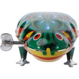 SquarezhenBo Jumping Frog Clock Movement Metal Green Kids Fun Game Vintage Novelty Gag Toy Toy
