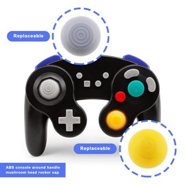 SING F LTD 6Pcs Analog Joysticks Caps Replacement Compatible with Gamecube Controller Analog Stick Covers Accessories ABS Yellow&Grey