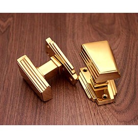 Infinity Decor Antique Vintage Art Deco Victorian Period Door Knobs Mortice Handles Brass & Chrome (Brass)