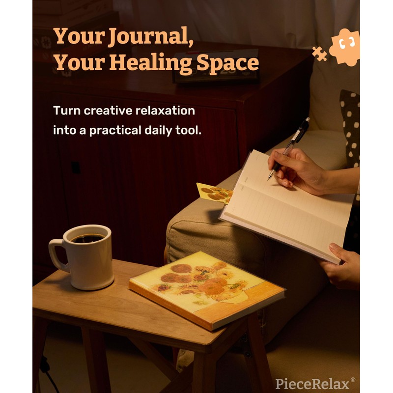PieceRelax A5 3D Puzzle Journal for Adults, 300 Piece Plastic