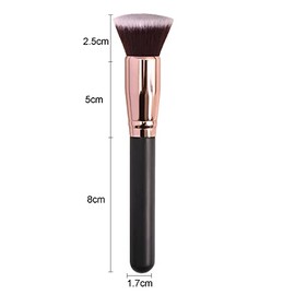 Make-Up Brush, Make-Up Brush, Foundation Brush, Cosmetic Brush, Ideal for Polishing, Blending and Face (Flat Brush)