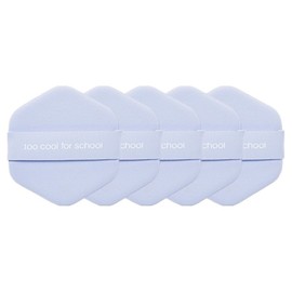 Too Cool for School Air Fit Cushion Air Puff, Sky Blue, 5 Pieces / 투쿨포스쿨 에어 핏 쿠션 에어퍼프, 하늘색, 5개