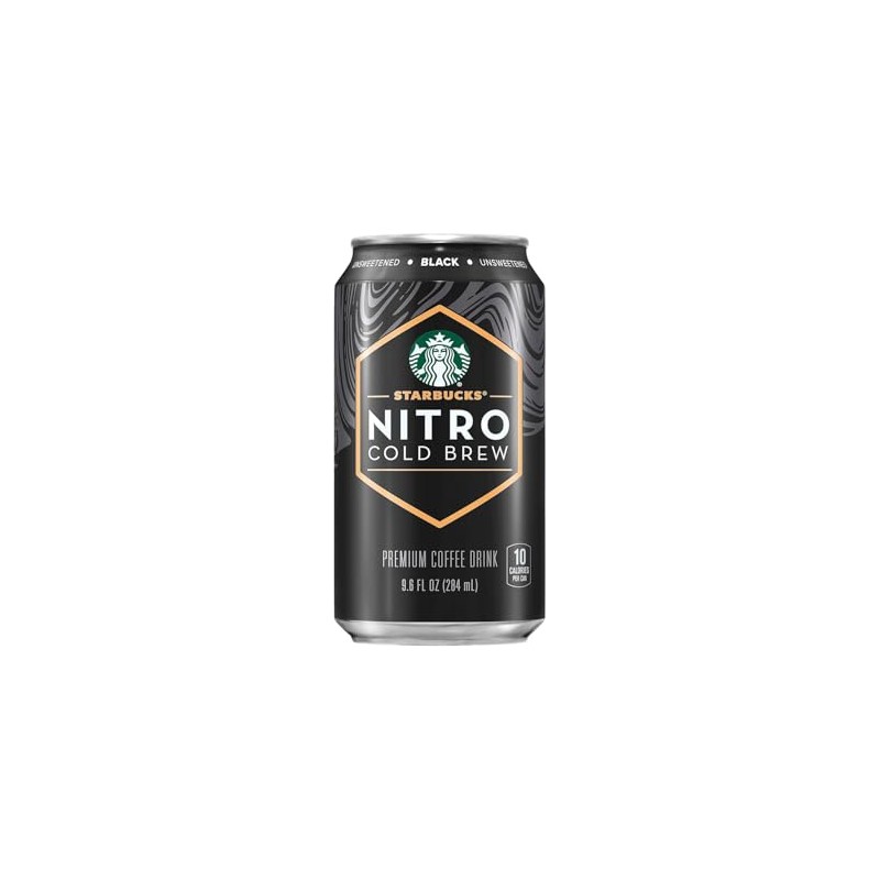 Starbucks Nitro Black Unsweetened Cold Brew Coffee, 9.6 fl. oz.,