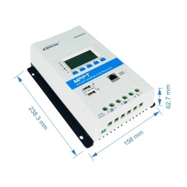 EPEVER MPPT Solar Charge Controller 30A 40A 12V 24V Max PV 150V Triron-N series - MPPT 30A, Max PV 150V(Triron3215N)