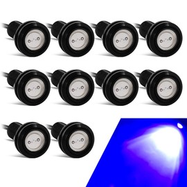 yifengshun 18mm Eagle Eye Led Lights High Power 9W Blue Daytime Running Light Car Motorcycle DRL Car Accessories Marker Light Fog Lamp Backup Marker Light(10psc)