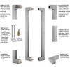 Ranbo 18 inches Solid Standoffs Heavy-Duty Commercial Grade-304 Stainless Steel